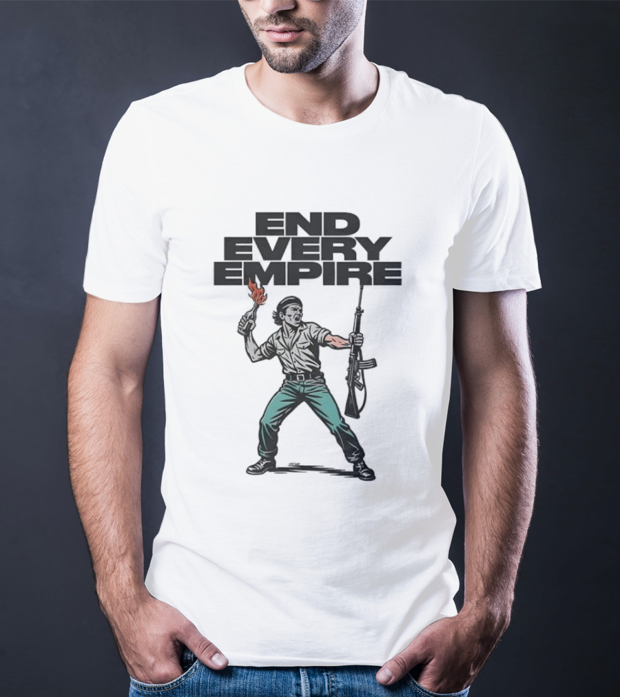 END EVERY EMPIRE Revolutionary Figure With Torch And Rifle T-Shirt