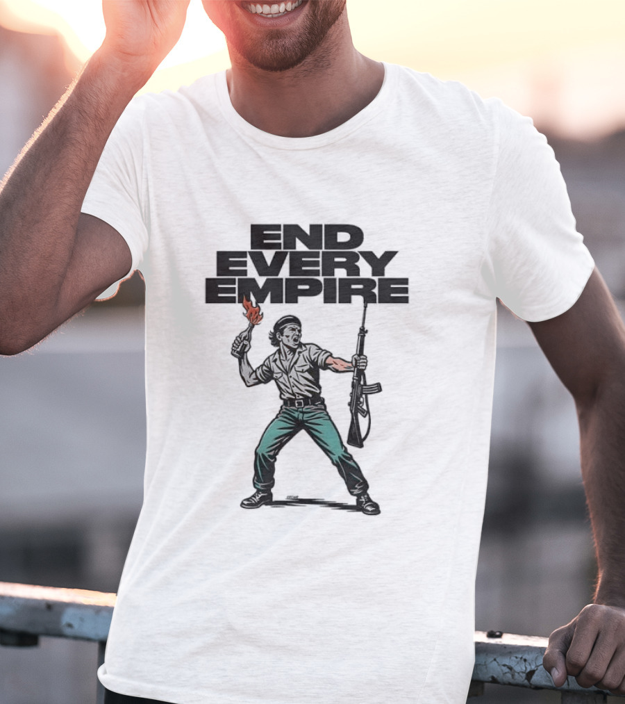 END EVERY EMPIRE Revolutionary Figure With Torch And Rifle T-Shirt
