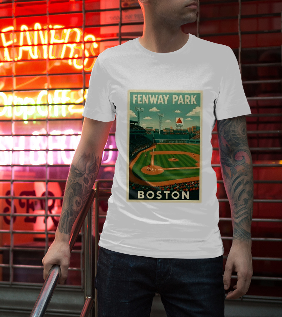 Boston Red Sox Fenway Park Stadium CITGO Sign Baseball Boston T-Shirt
