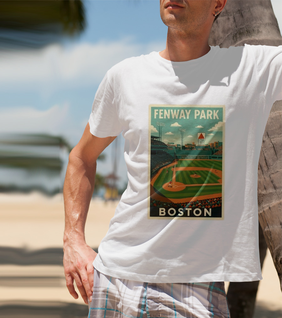 Boston Red Sox Fenway Park Stadium CITGO Sign Baseball Boston T-Shirt