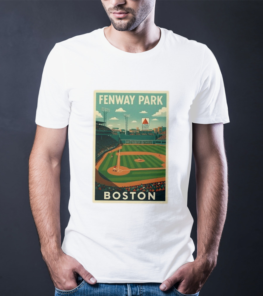 Boston Red Sox Fenway Park Stadium CITGO Sign Baseball Boston T-Shirt