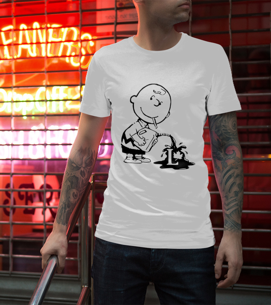 Charlie Brown Watering Flower Political Cartoon T-Shirt