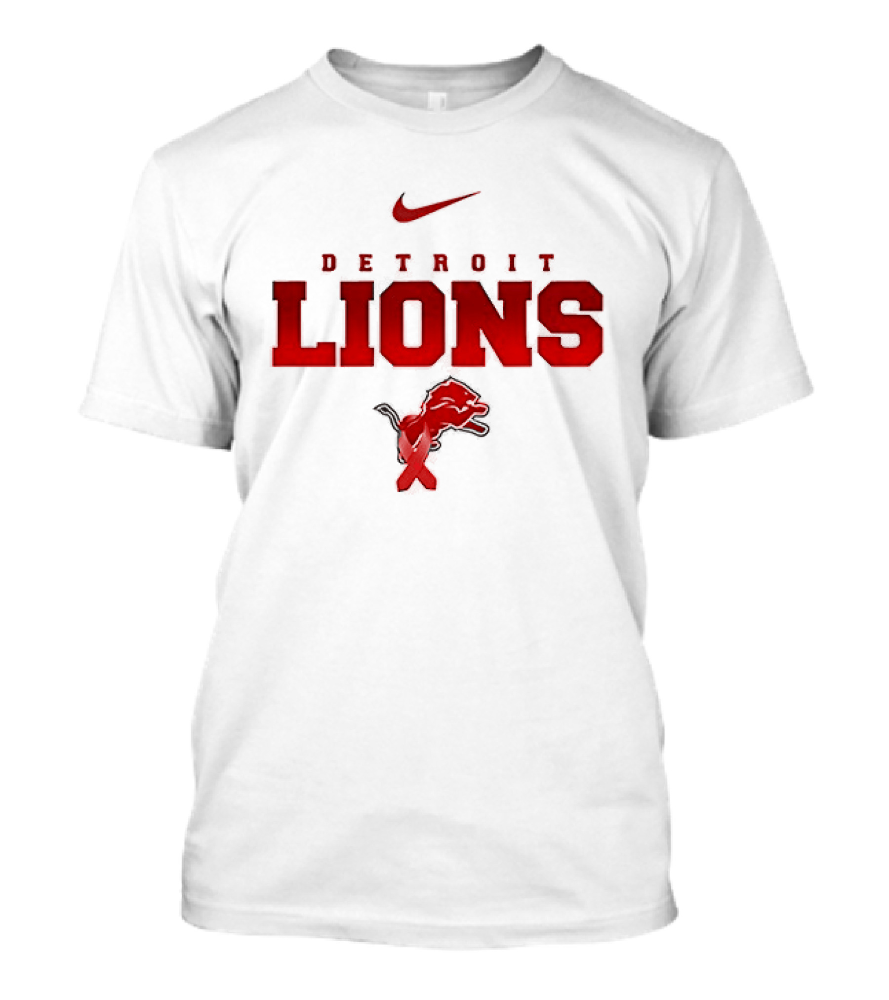 Nike Detroit Lions Red February We Wear Red American Heart Month T-Shirt