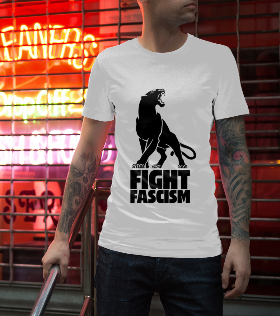 Fight Fascism Panther Roar Black Power Movement T-Shirt
