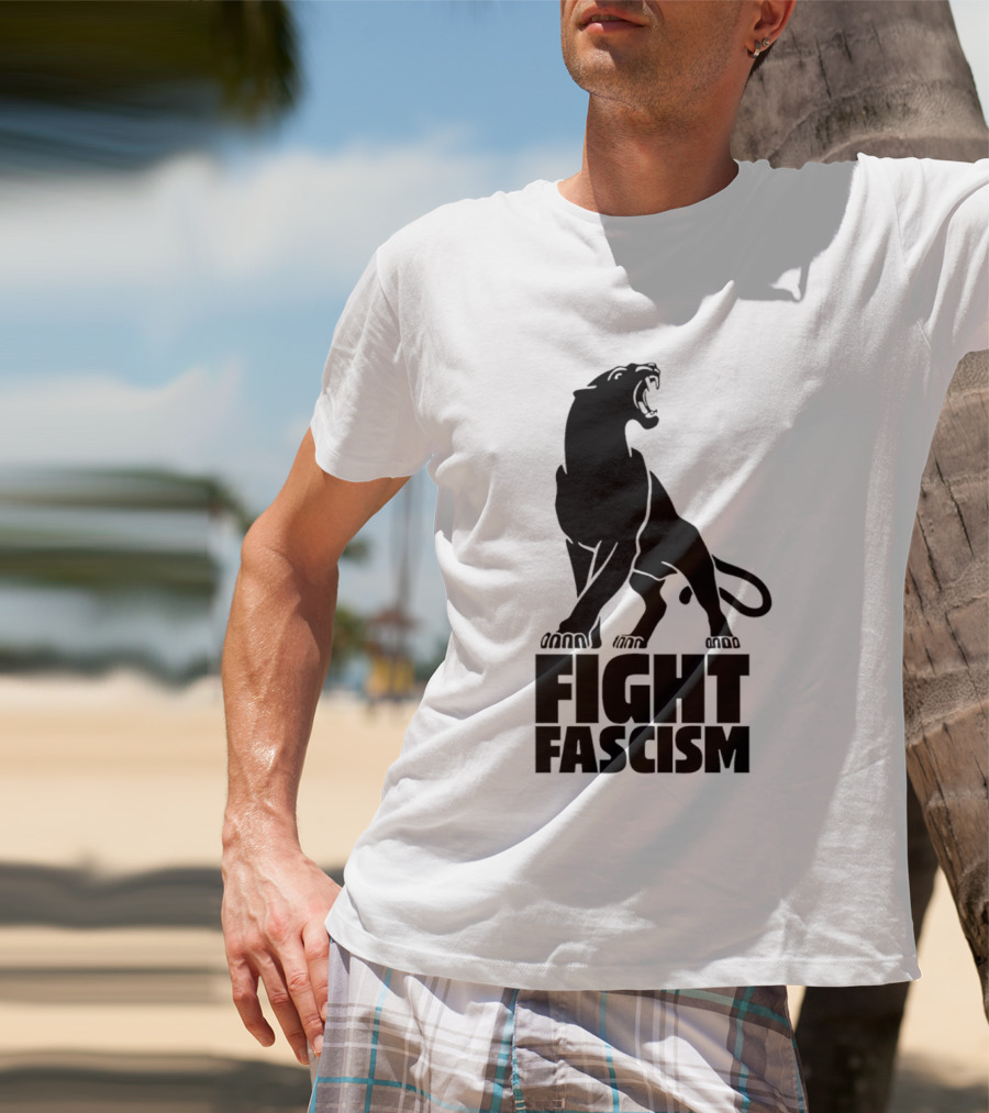 Fight Fascism Panther Roar Black Power Movement T-Shirt