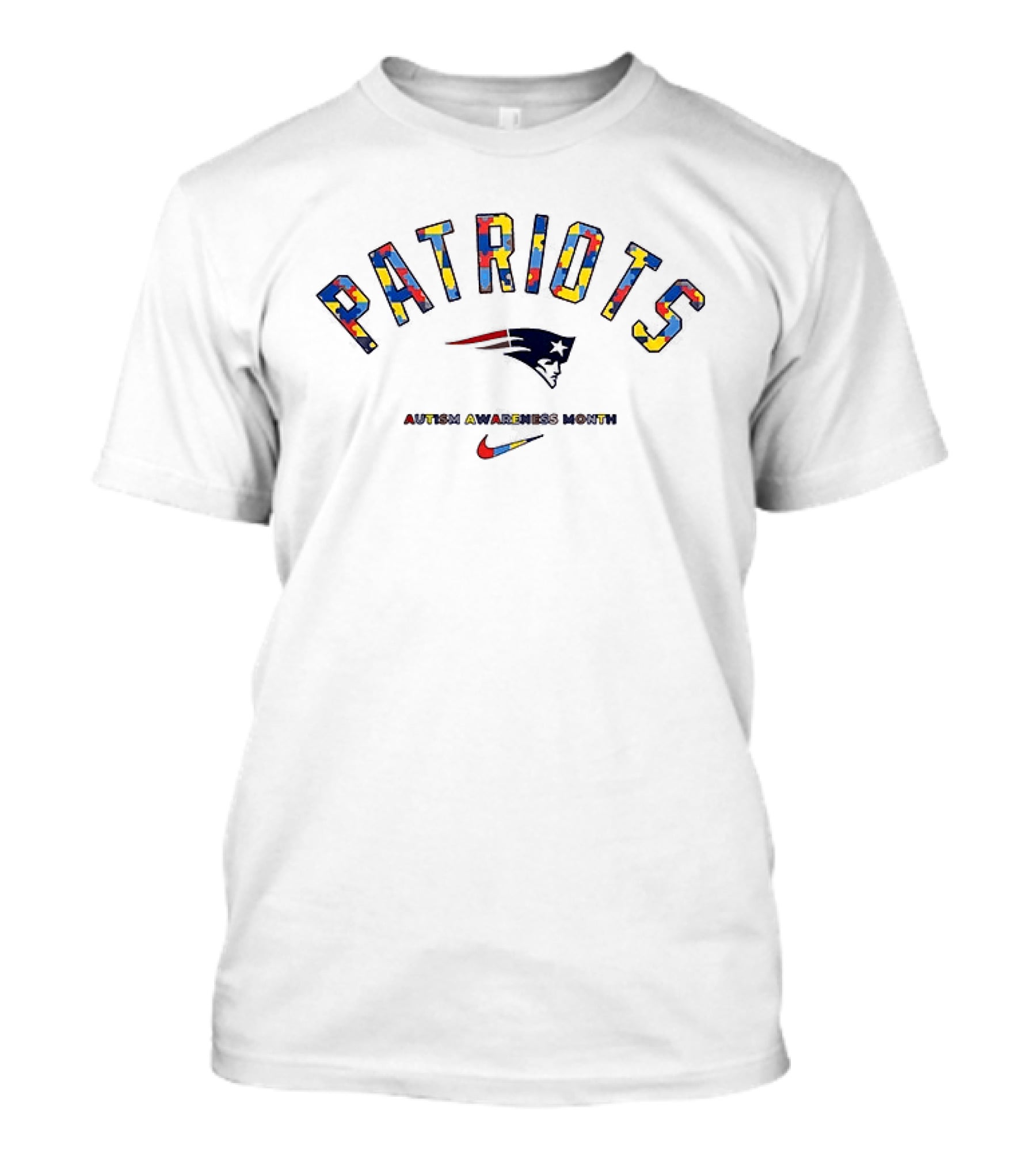 Patriots Autism Awareness Month Nike Collaboration T-Shirt