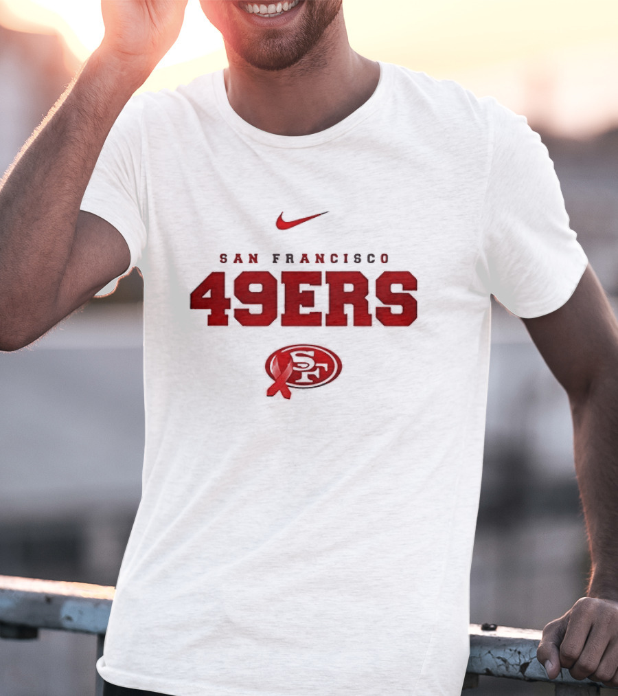 San Francisco 49ers February Red American Heart Month Nike Collaboration T-Shirt