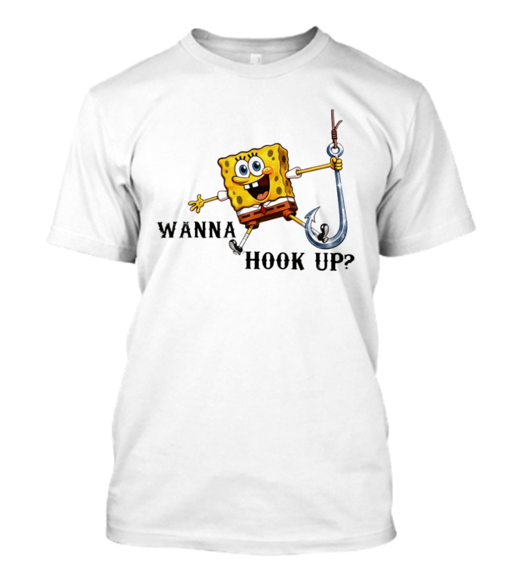 SpongeBob SquarePants Wanna Hook Up Funny Hook Adventure T-Shirt