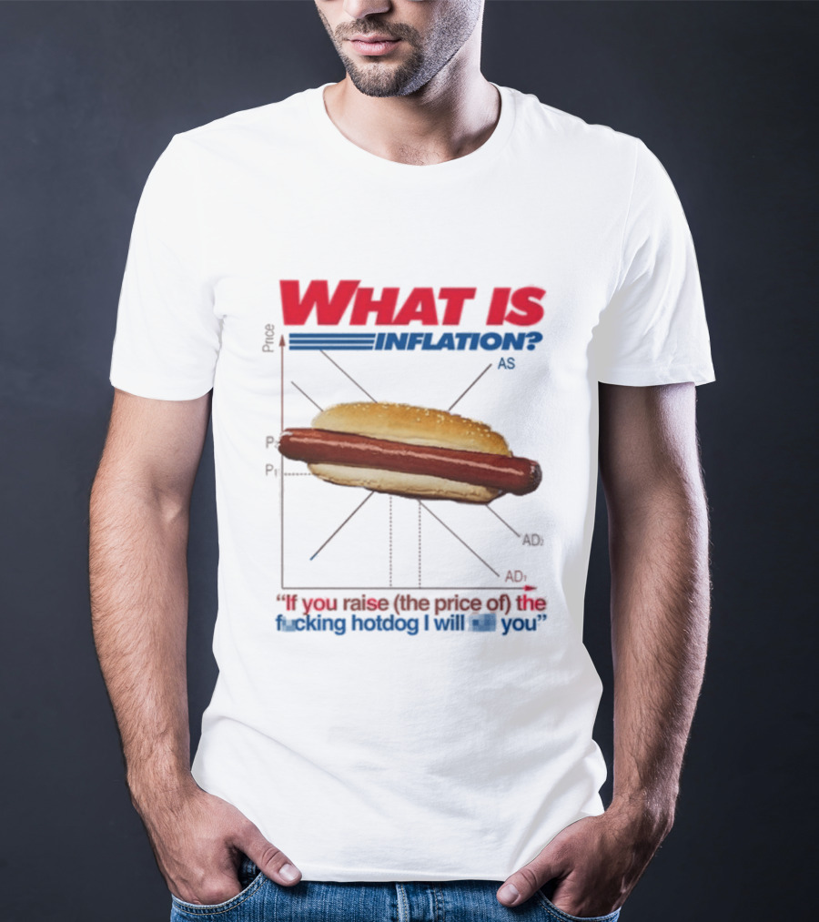 What Is Inflation Hot Dog Graph AS AD Humor T-Shirt