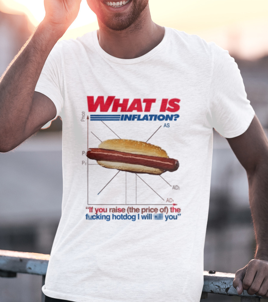 What Is Inflation Hot Dog Graph AS AD Humor T-Shirt