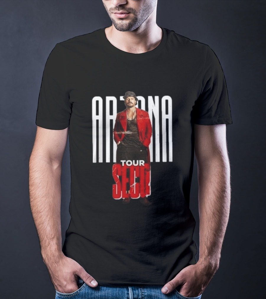 Arjona SECO Tour 2026 Red Jacket Black Hat T-Shirt