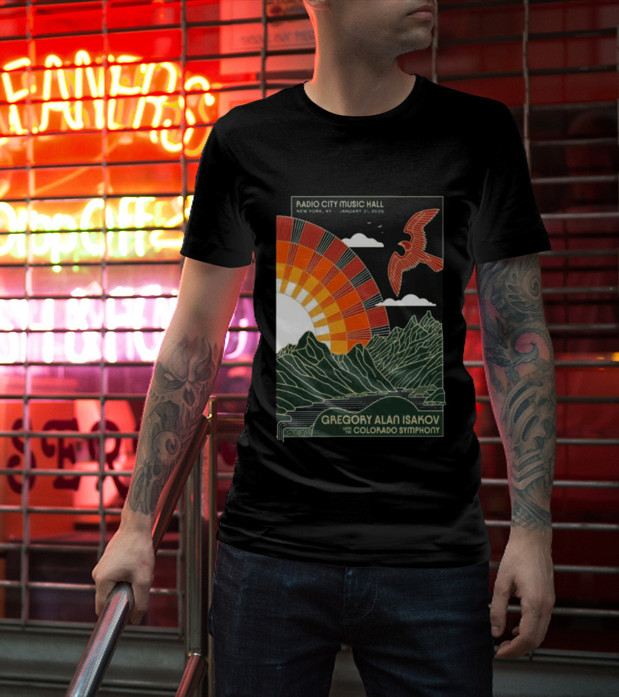Gregory Alan Isakov With Colorado Symphony Radio City Music Hall January 31 2026 T-Shirt