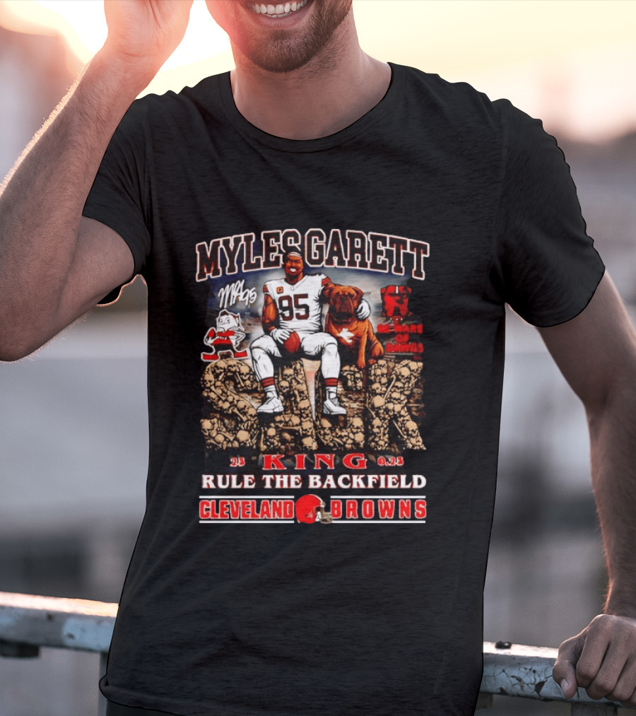 Myles Garrett King Rule The Backfield Cleveland Browns T-Shirt
