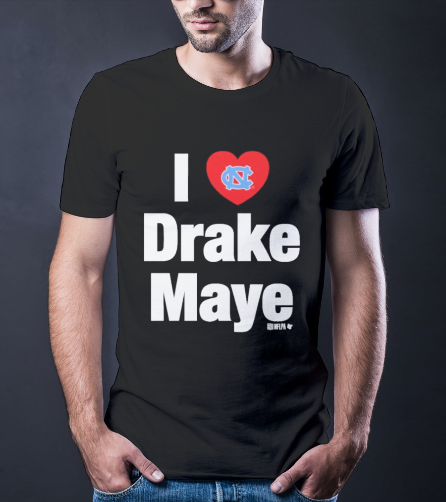 North Carolina Tar Heels I Heart Drake Maye UNC T-Shirt