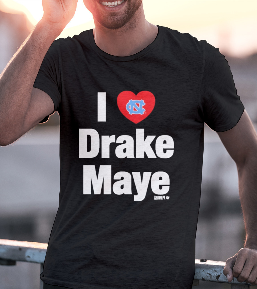 North Carolina Tar Heels I Heart Drake Maye UNC T-Shirt