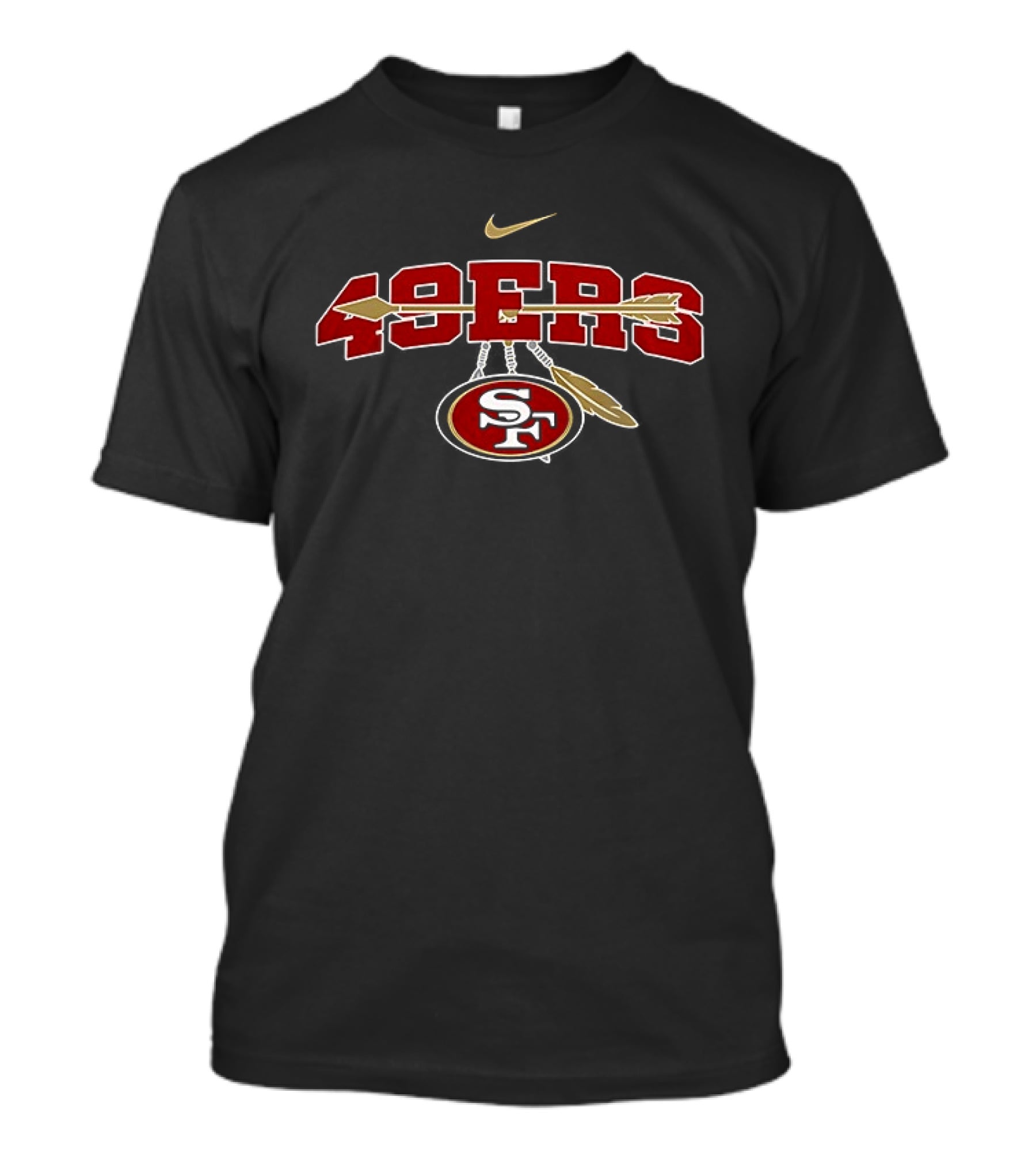 NIKE San Francisco 49ers Native American Heritage Month Arrow Football T-Shirt