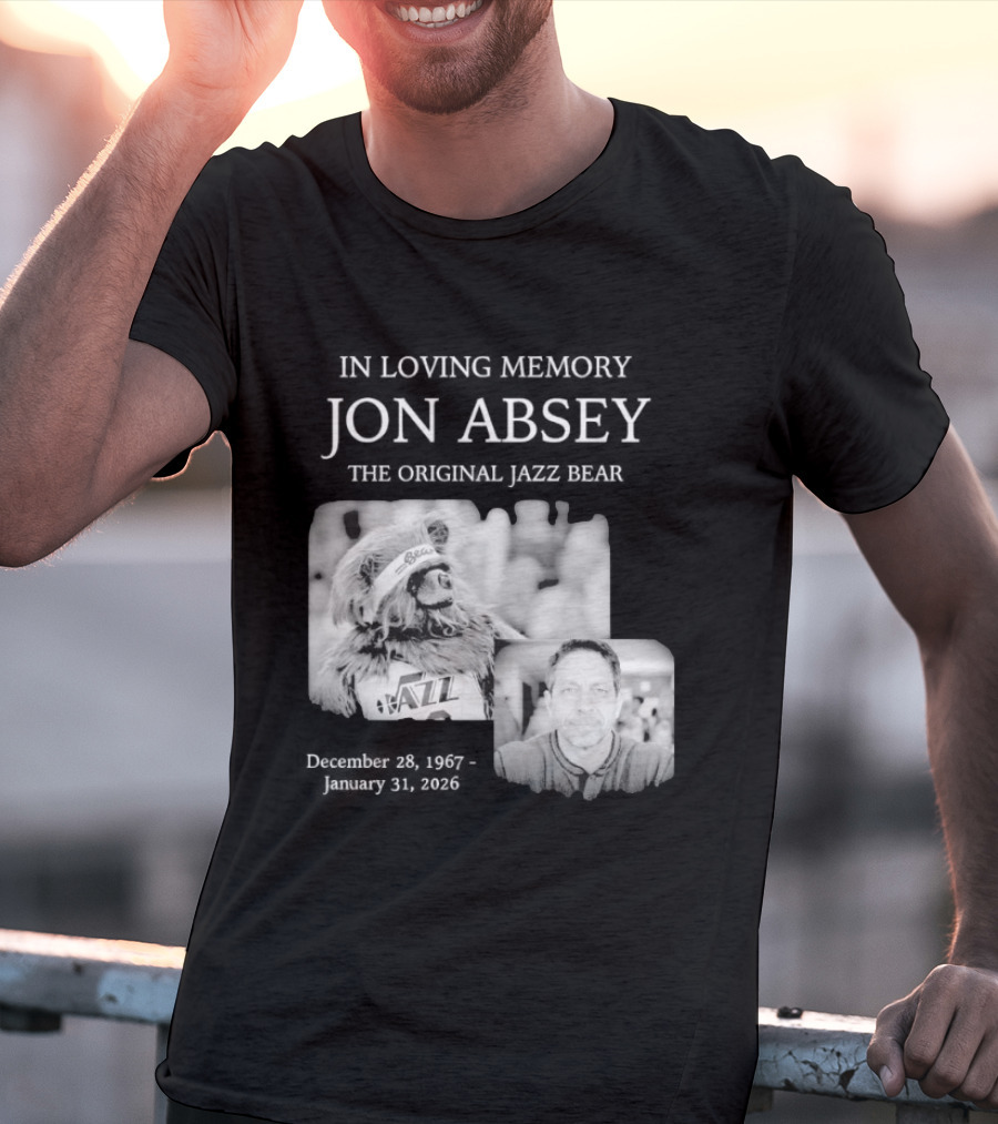 In Loving Memory Jon Absey The Jazz Bear December 28 1967 January 31 2026 Utah Jazz T-Shirt