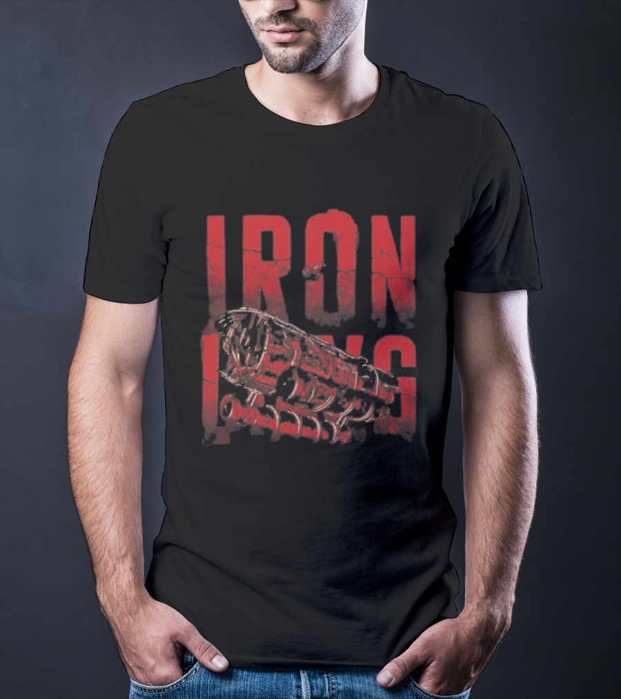 Iron Lung Distressed Red Text With Mechanical T-Shirt
