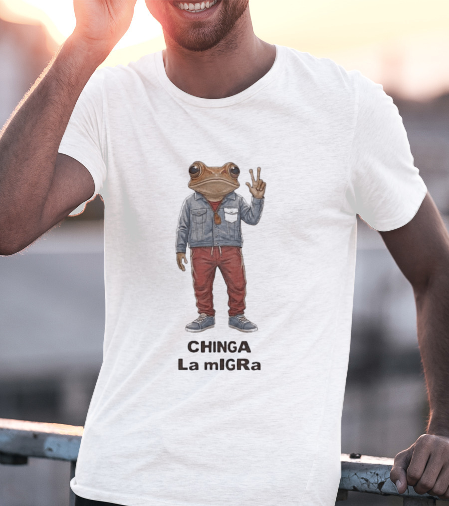 2026 Chinga La Migra Ice Out Frog Streetwear Rebel T-Shirt