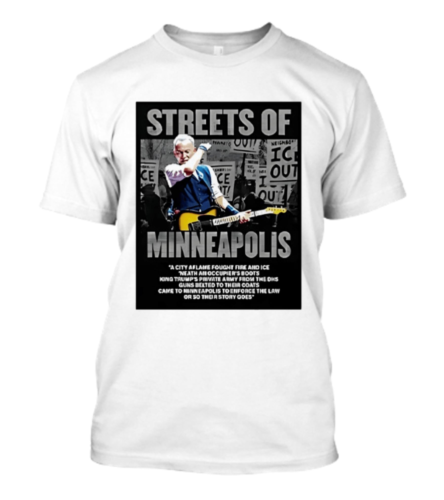 Streets Of Minneapolis Bruce Springsteen Anti ICE Protest T-Shirt
