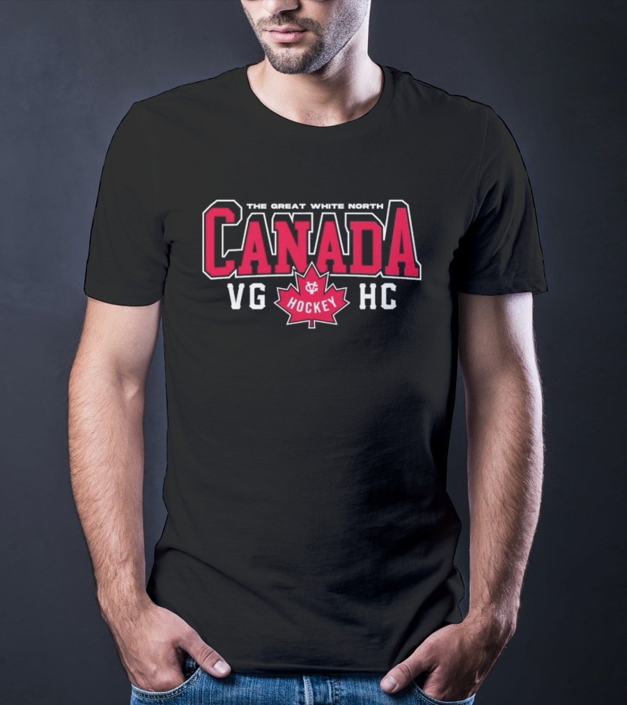 The Great White North Canada Hockey VG HC Maple Leaf 2026 T-Shirt