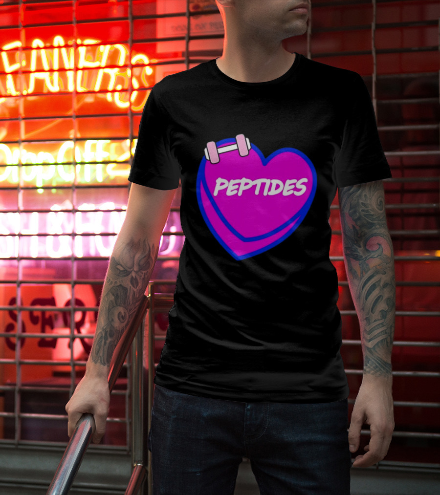 Valentines Day Sweet Hearts Love Peptides Candy Workout T-Shirt