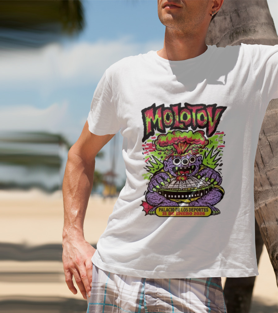 Molotov Palacio De Los Deportes 31 De Enero 2026 Explosive Monster T-Shirt