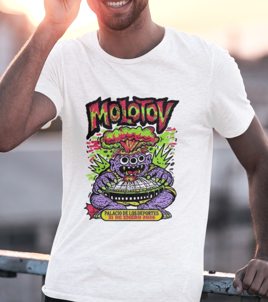 Molotov Palacio De Los Deportes 31 De Enero 2026 Explosive Monster T-Shirt