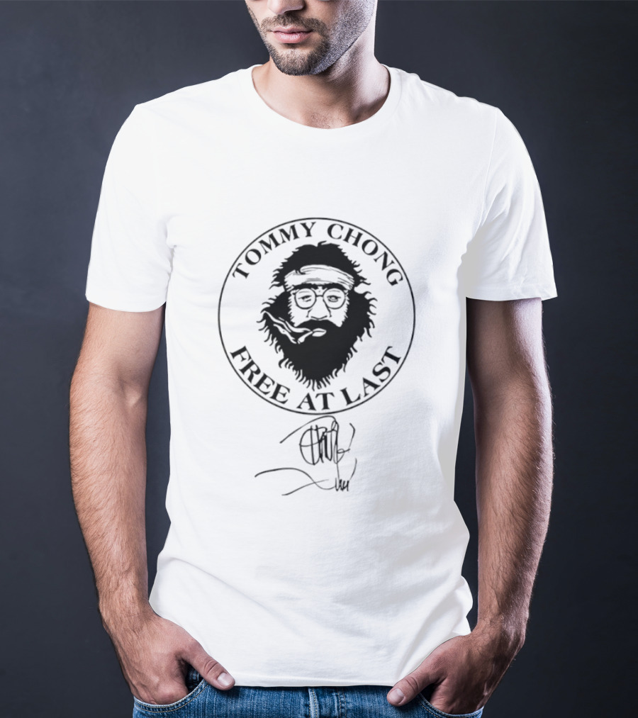 Tommy Chong Free At Last Signature Circle T-Shirt
