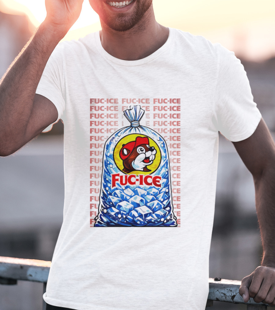 Buc Ee's Fuc Ice Parody Bag Of Ice T-Shirt