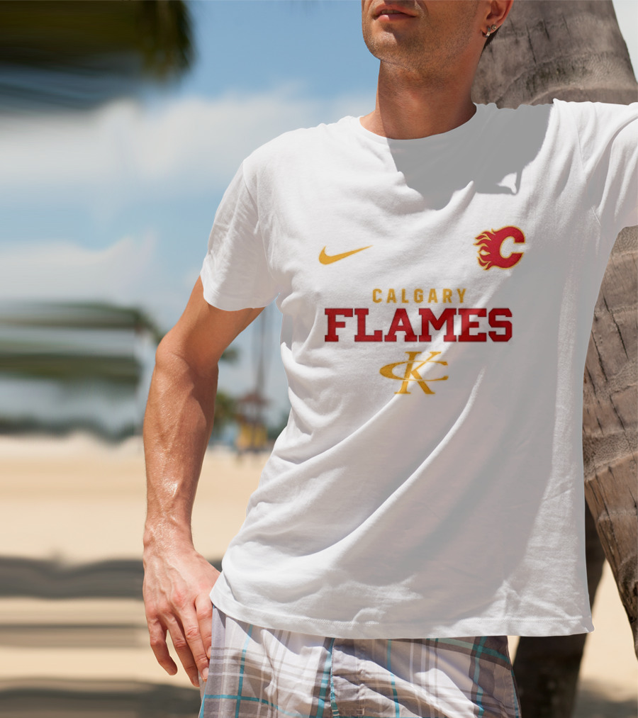 Calgary Flames Kenny Chesney No Shoes Nation Tour Nike Collaboration T-Shirt