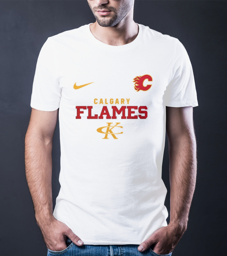 Calgary Flames Kenny Chesney No Shoes Nation Tour Nike Collaboration T-Shirt