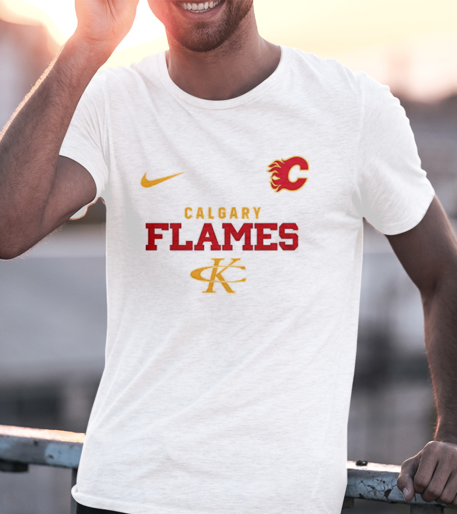 Calgary Flames Kenny Chesney No Shoes Nation Tour Nike Collaboration T-Shirt