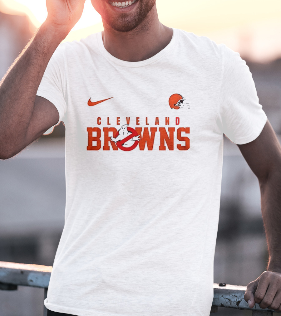 Cleveland Browns Ghostbusters Nike Collaboration Who Ya Gonna Call T-Shirt