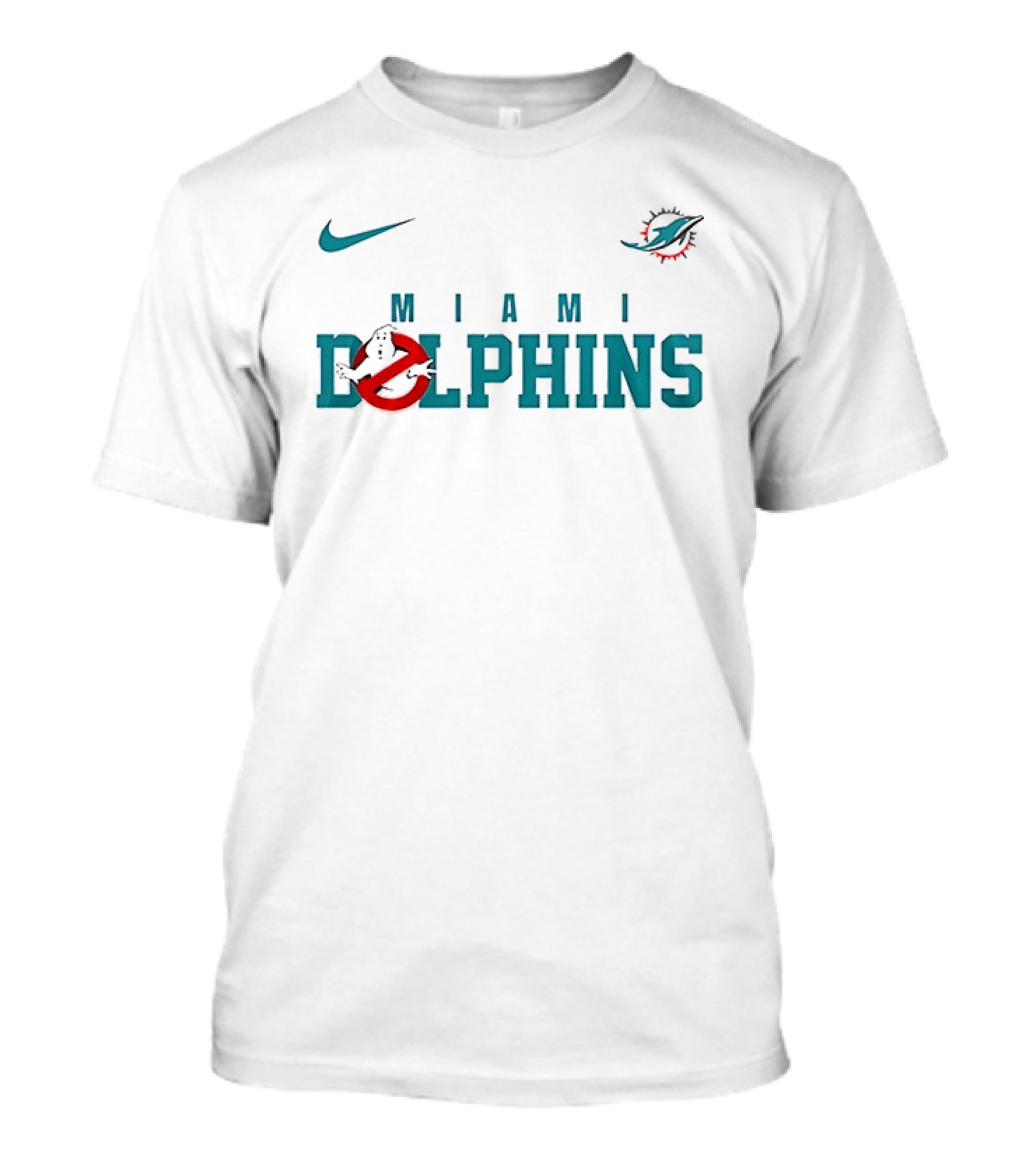 Nike Miami Dolphins Ghostbusters Who Ya Gonna Call Collaboration T-Shirt