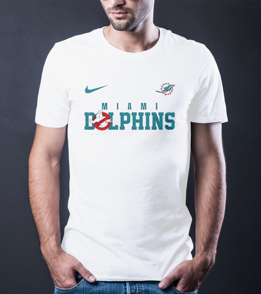 Nike Miami Dolphins Ghostbusters Who Ya Gonna Call Collaboration T-Shirt