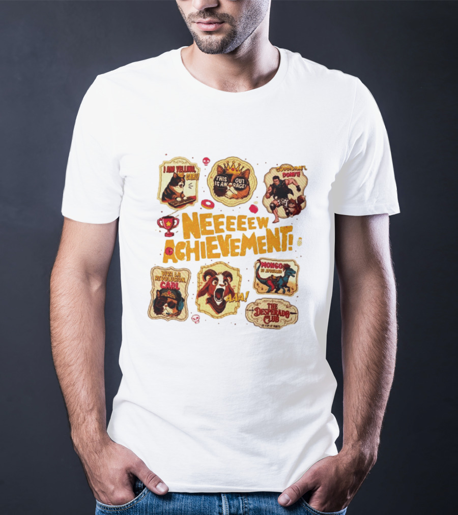 Neeeeew Achievement Viva La Revolucion Carl Goddamnit Donut Mongo The Desperado Club T-Shirt