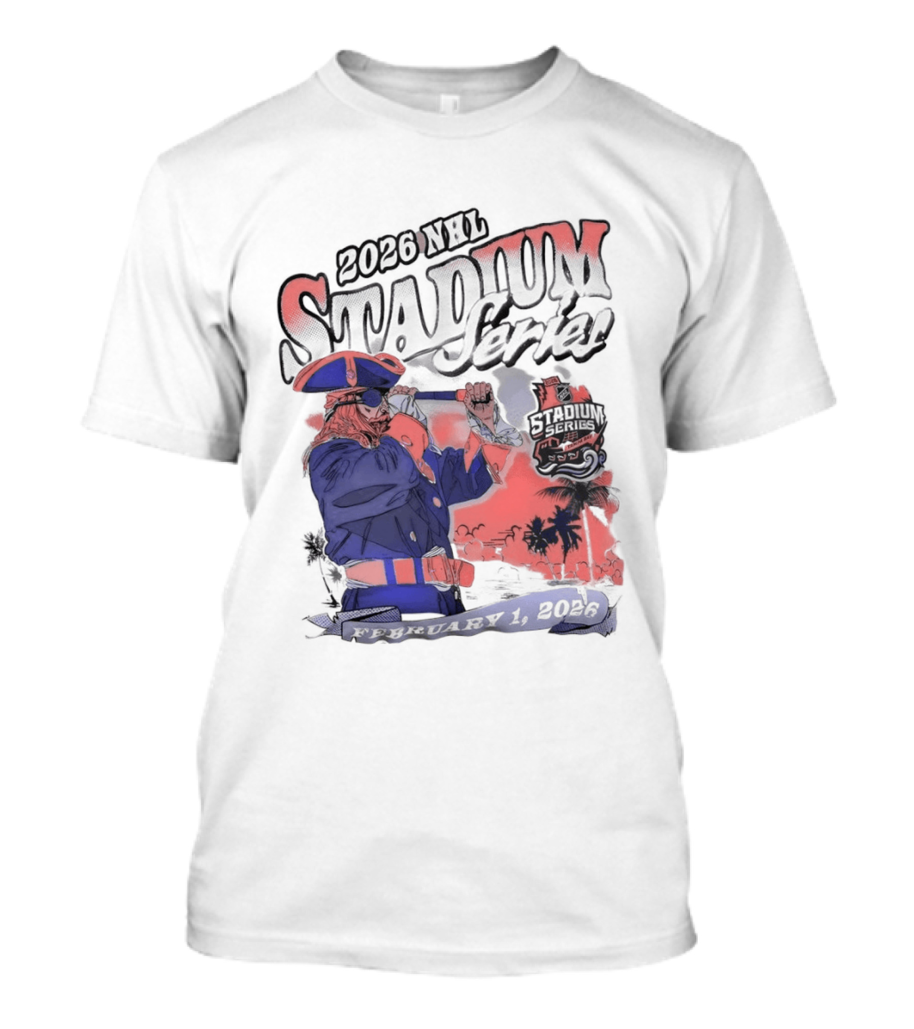 Tampa Bay Buccaneers Stadium Series 2026 Feb 1 Pirate Captain T-Shirt