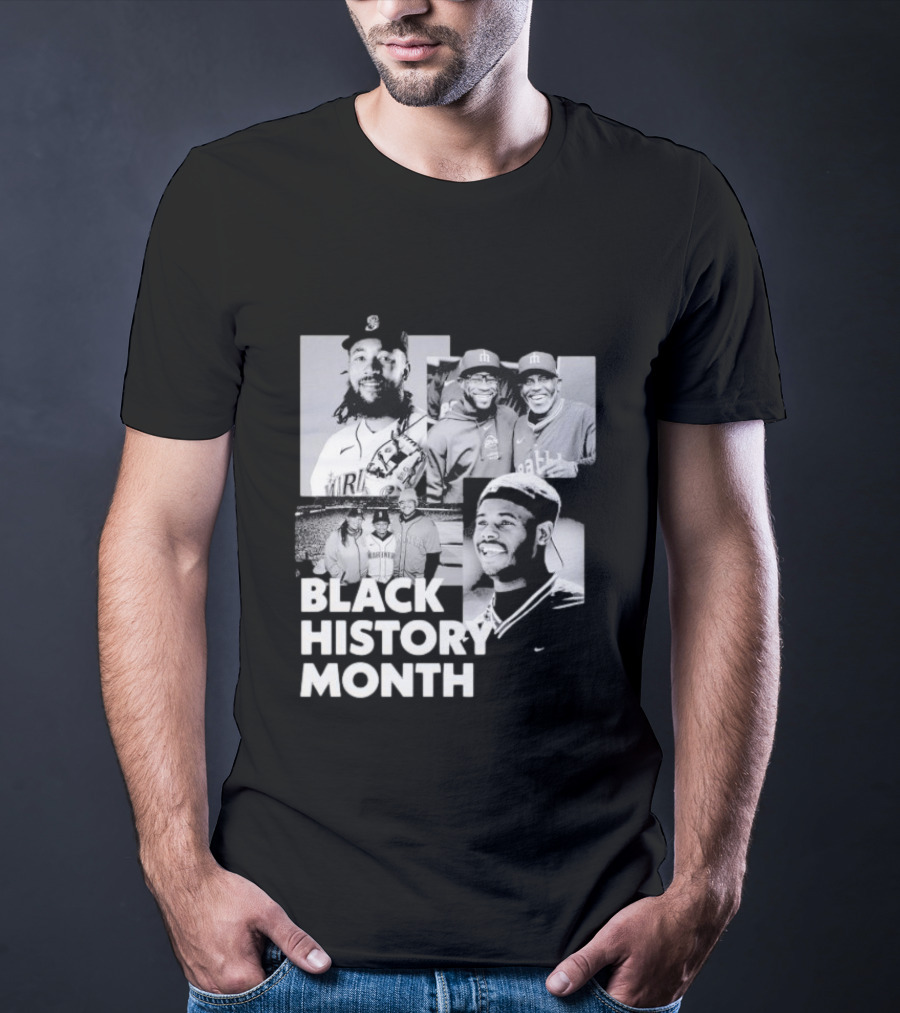 Seattle Mariners Ken Griffey Jr Black History Month Celebration T-Shirt