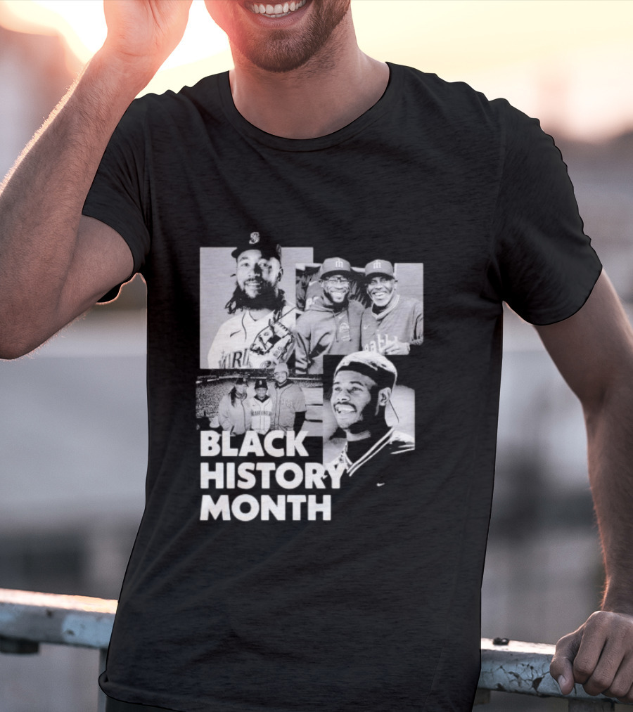 Seattle Mariners Ken Griffey Jr Black History Month Celebration T-Shirt