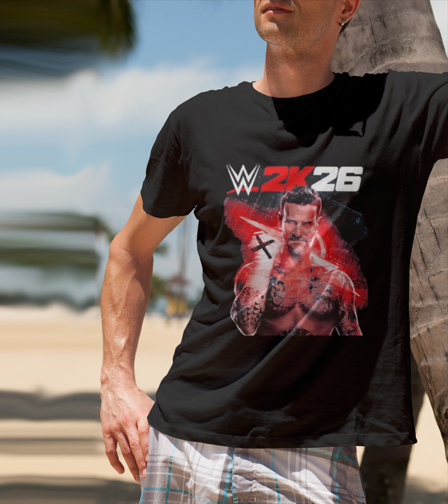 WWE 2K26 CM Punk Best In The World Cover Star Edition T-Shirt