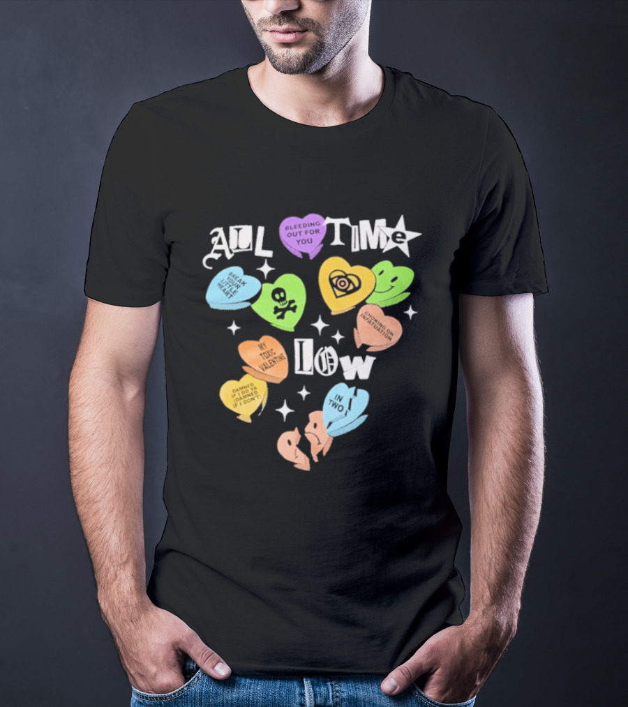 All Time Low Valentine's 2026 Candy Hearts T-Shirt