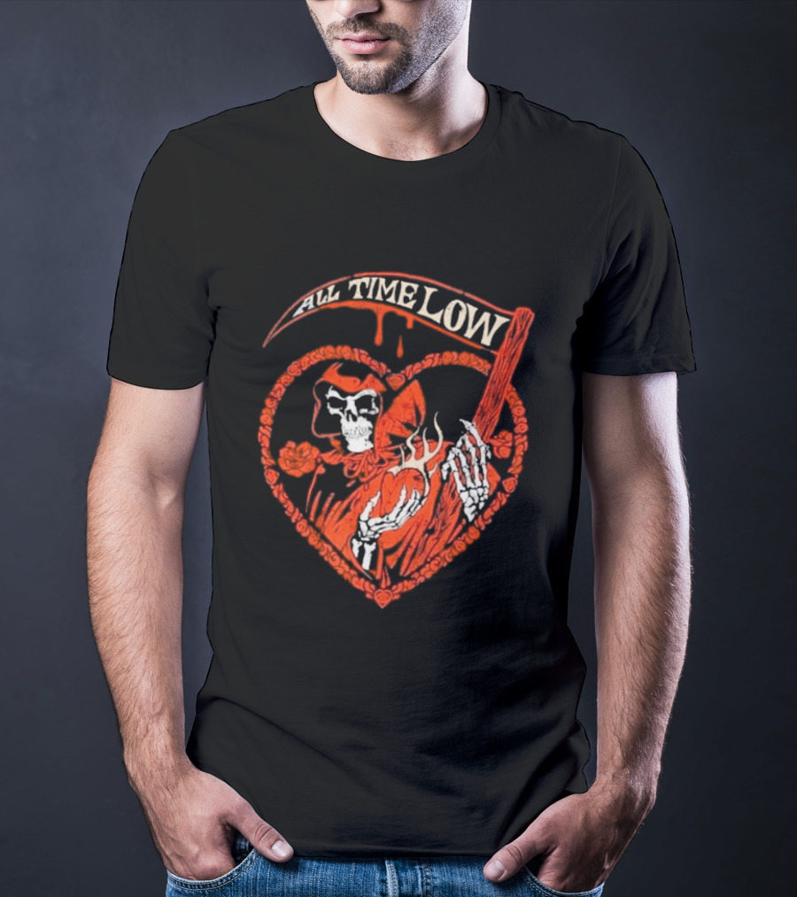 All Time Low Reaper Heart Valentine 2026 T-Shirt