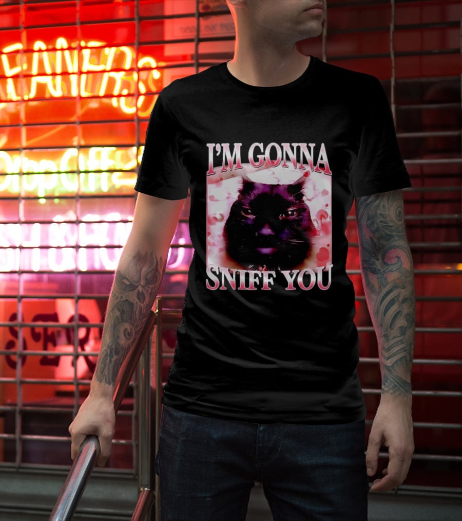 I'm Gonna Sniff You Cat Meme Valentine Aesthetic T-Shirt