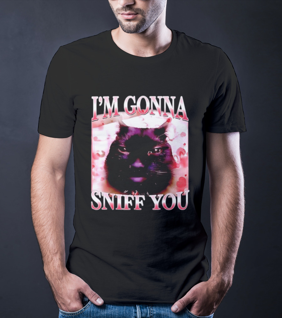 I'm Gonna Sniff You Cat Meme Valentine Aesthetic T-Shirt