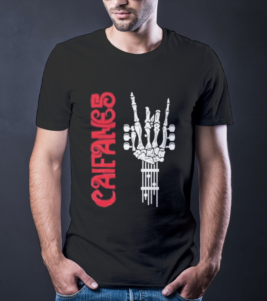 CAIFANES Skull Guitar Rock Silence T-Shirt