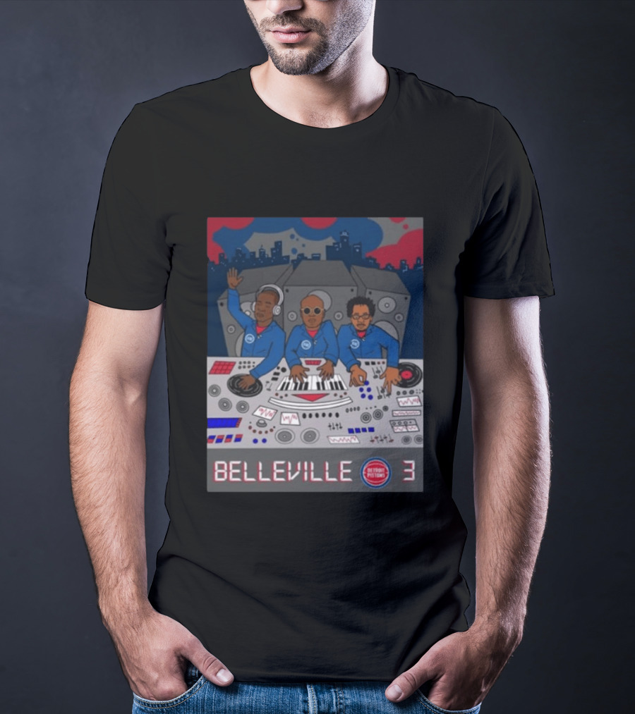 Belleville 3 Detroit Pistons Music T-Shirt