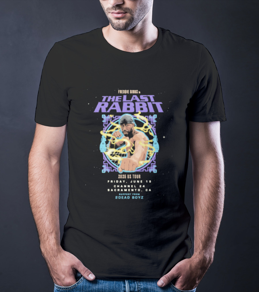 Freddie Gibbs The Last Rabbit 2026 US Tour Sacramento June 19 Special Guests Sugar Boys T-Shirt