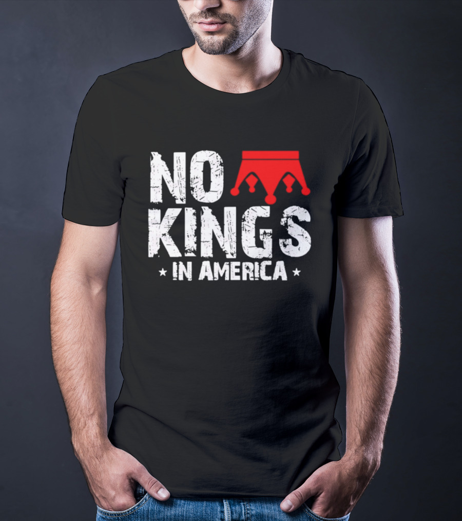 No Kings In America Red Crown T-Shirt