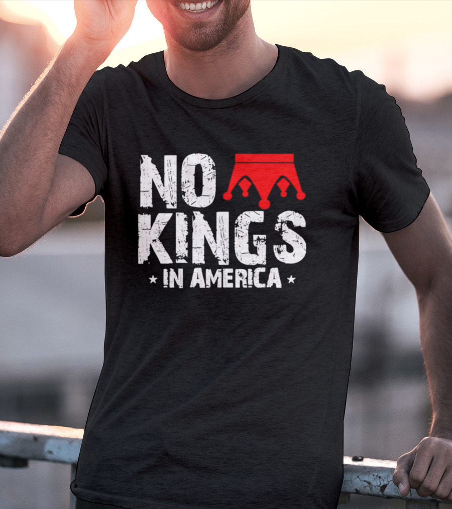 No Kings In America Red Crown T-Shirt